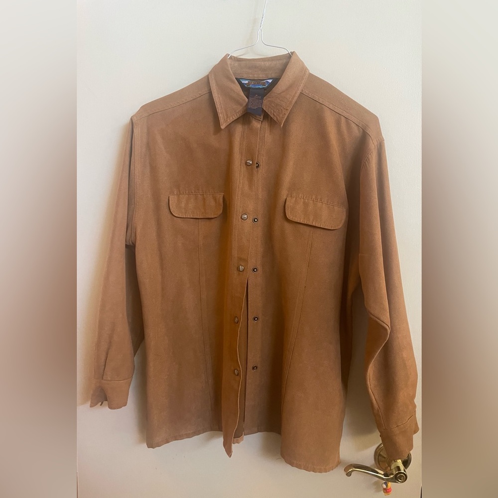 Tan button down shirt